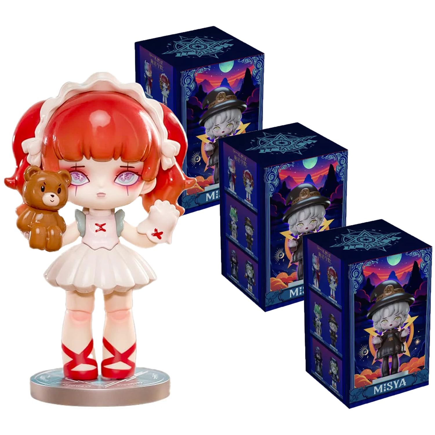 Blumax Emma Misya Incredible Magic Academy Blind Box 3er Set – 3 zufällige Figuren (14 cm), Kawaii Mystery Sammlerfiguren, 6 Designs + 2 seltene Rare