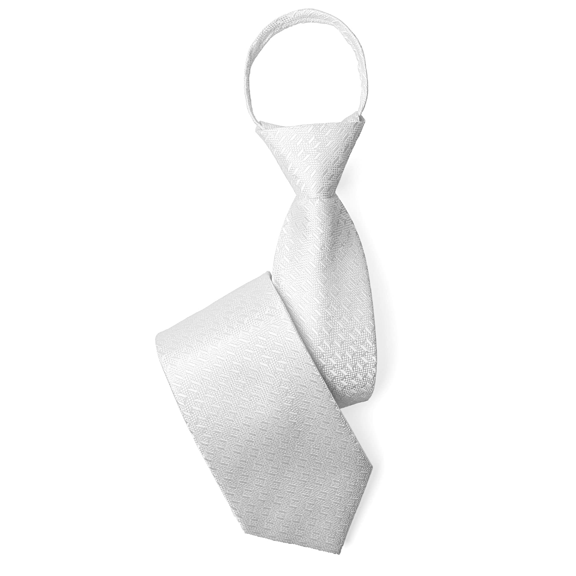 [エムエイチエー] M.H.A.style ネクタイ 白 ワンタッチ 8.5cm (簡単 装着) フォーマルネクタイ 結婚式 男性 ワンタッチ根来y隊30451