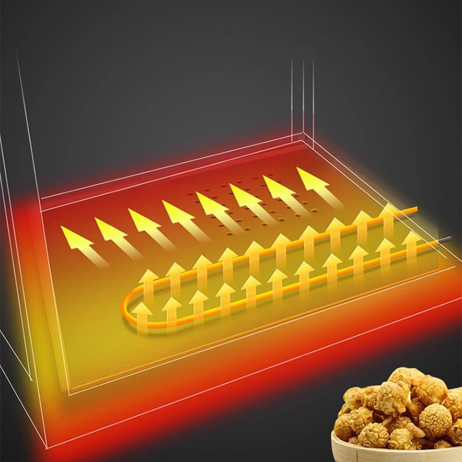 Palomitas de maíz Máquina de palomitas maíz cine comercial calefacción eléctrica totalmente automática Snack Puffer máquina de palomitas de maíz
