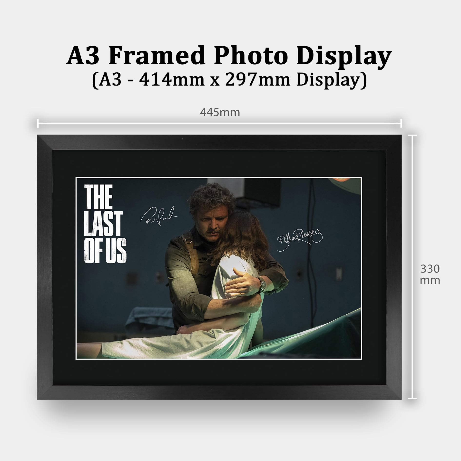 HWC Trading The Last Of Us Scene 1 Geschenke Gedrucktes Signiertes Autogramm Foto für Fans von Fernsehn Memorabilien - A3 Gerahmt