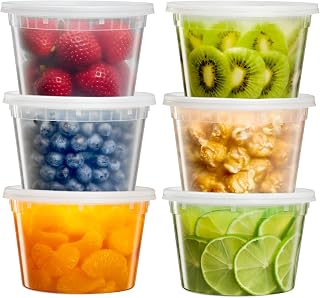 Zeml [16 oz. -24 Sets Deli Food Storage Freezer Containers With Leak-proof Lids