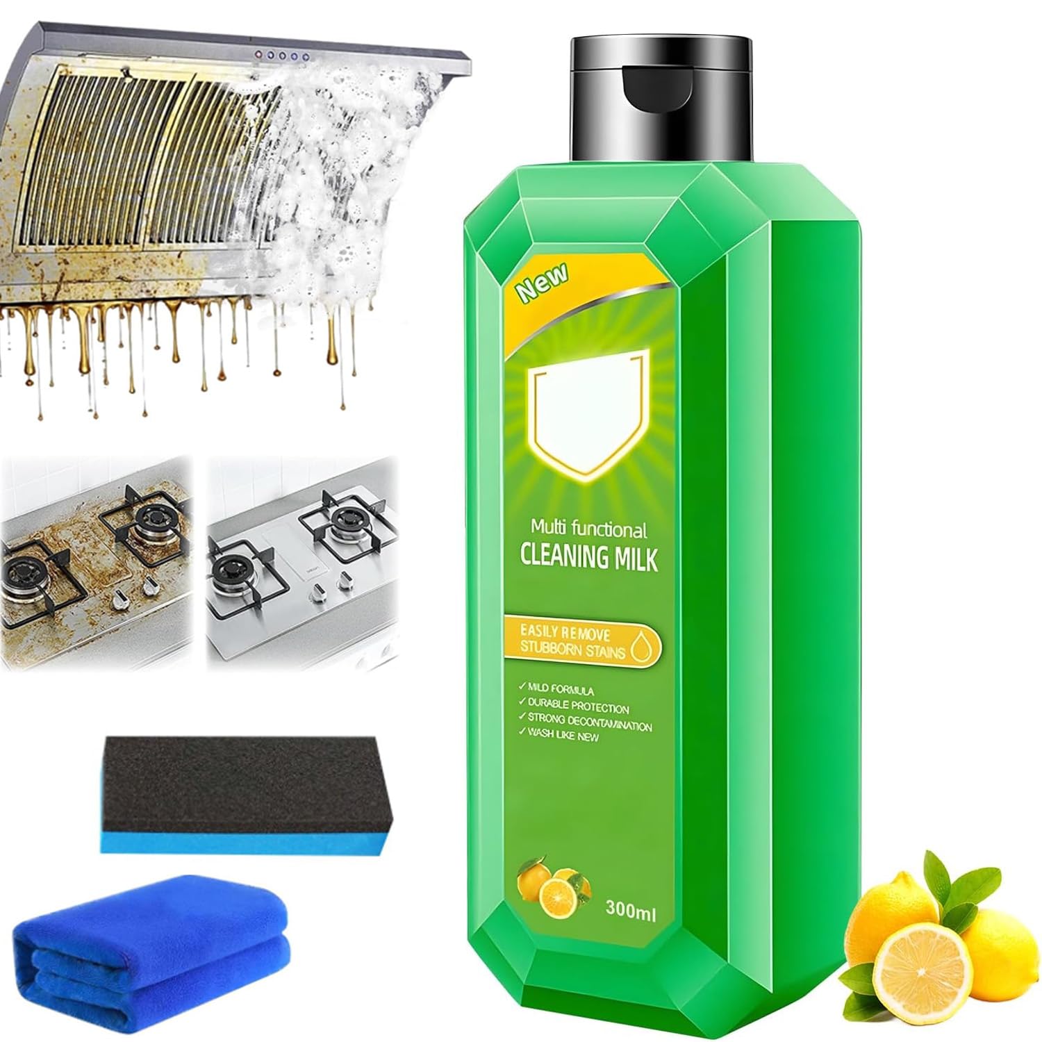 Timeno Cleaning Milk House Cleaner Powerful Multifunctional Concentrated Cleansing Lotion Multi Functional Effective Cleaning Milk for Household Kitchen