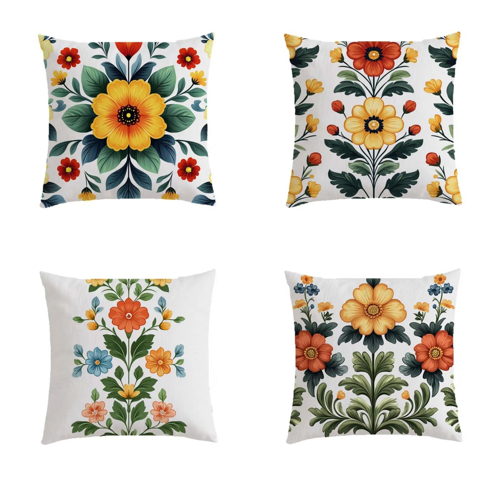 Housse coussin 80x80cm imperméable orange salon de jardin carré
