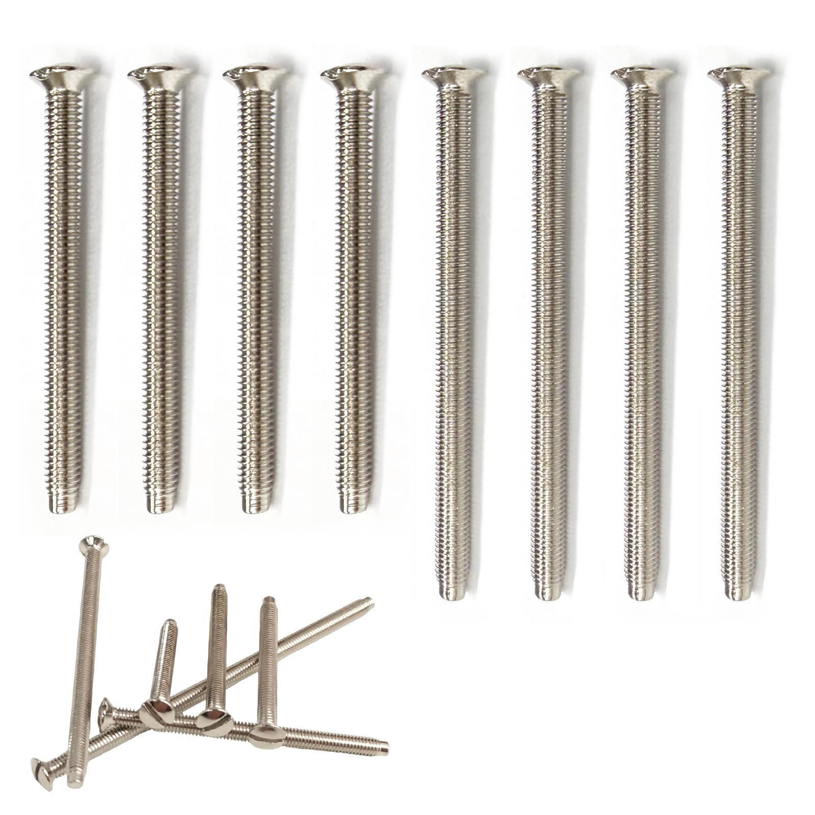 40 Pack M3.5 Switch Screws Set, 40mm+50mm, 20 Each, Slotted Raised Countersunk Socket Screws, Suitable for Light Switch and Sockets