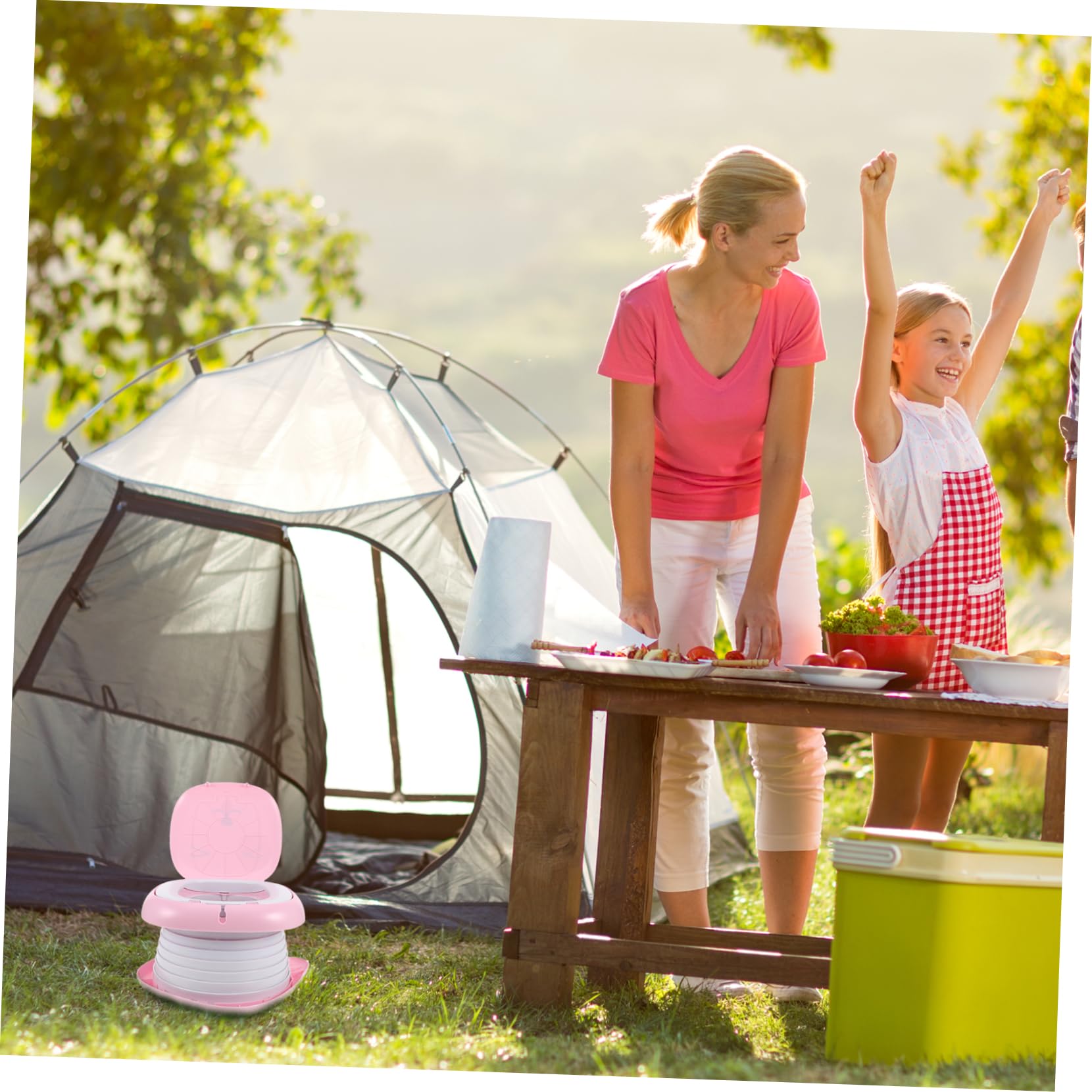TOYANDONA Asiento de Inodoro Plegable Portátil para y Camping Entrenamiento de Inodoro Exteriores y de Transportar
