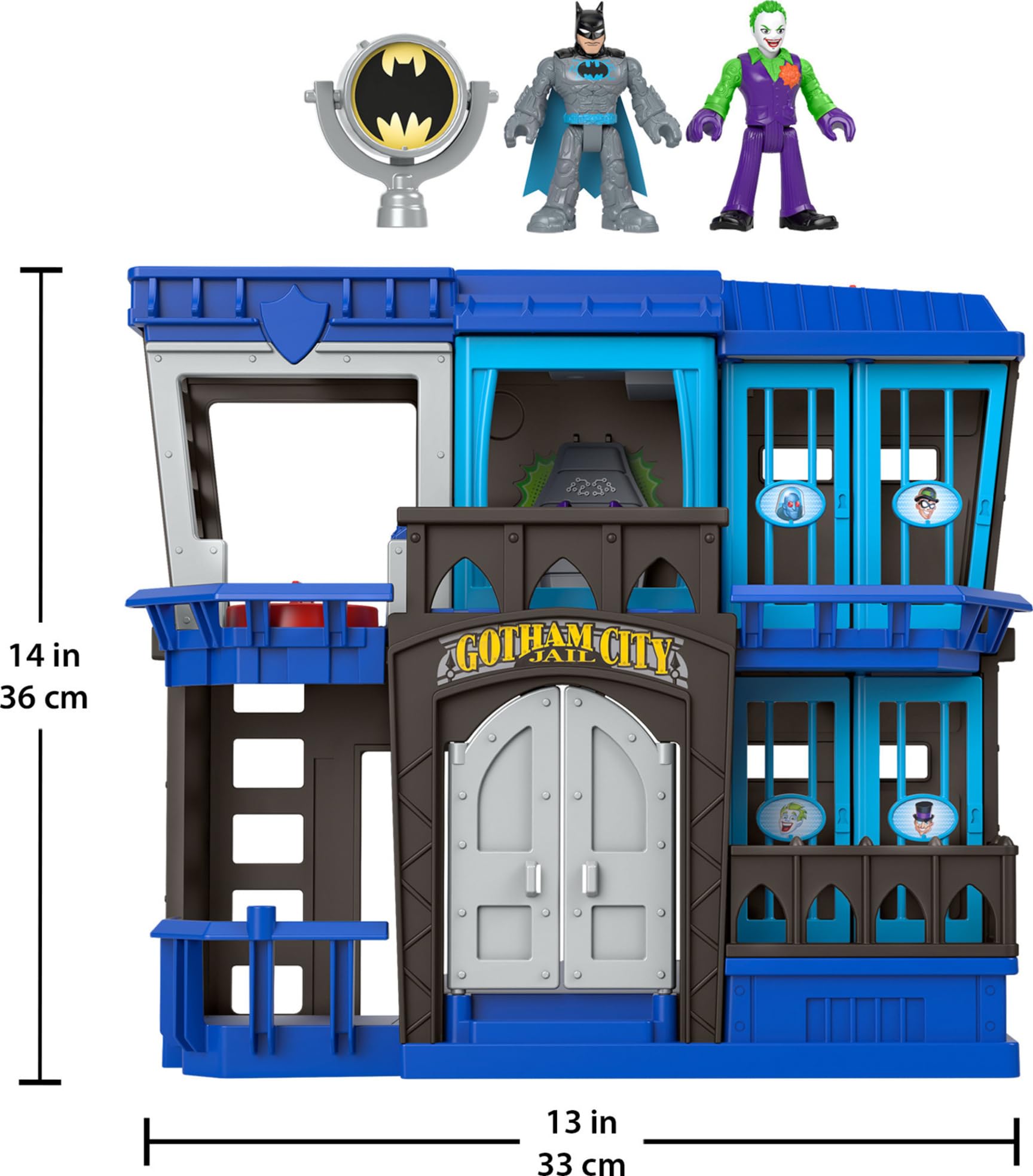 Fisher-Price Imaginext DC Super Friends Batman Toy Gotham City Jail Recharged Playset for Preschool Pretend Play Kids Ages 3+ Years, HHP81