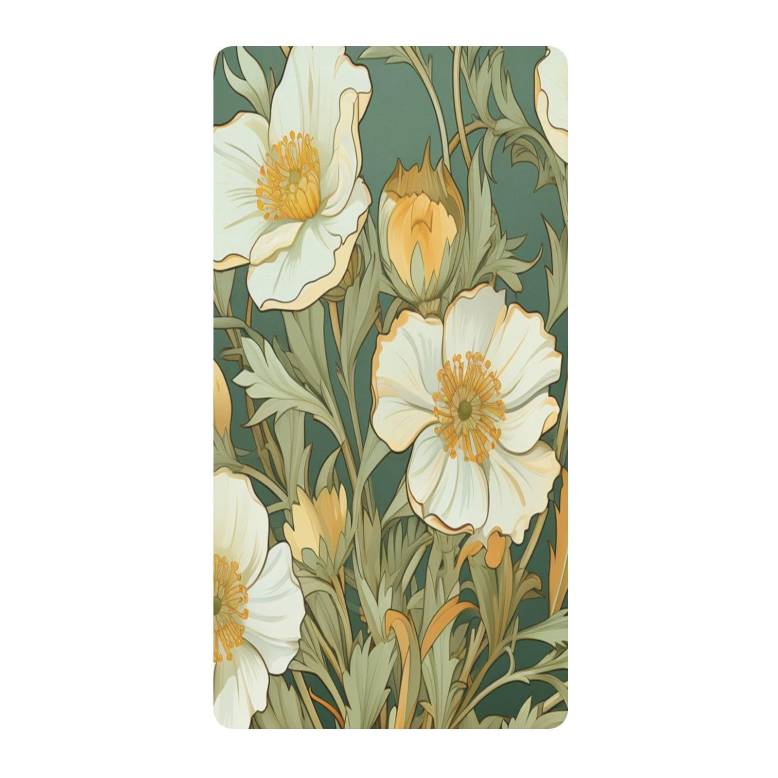 Elegantes Blumenmuster Kleinkind Bettlaken Weiche Baumwolle Baby Spiellaken,Passend für Matratze Laufstall