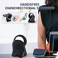 Vista 7 de OBZ Escáner de código de barras QR 2D omnidireccional, lector de plataforma de escritorio USB manos libres para códigos 1D/2D, detección automática