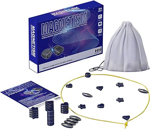 Miniatura 1 de Piedras magnéticas de ajedrez, juego de estrategia de ajedrez magnético con 20 piedras, juego de ajedrez magnético, tablero de ajedrez de batalla,