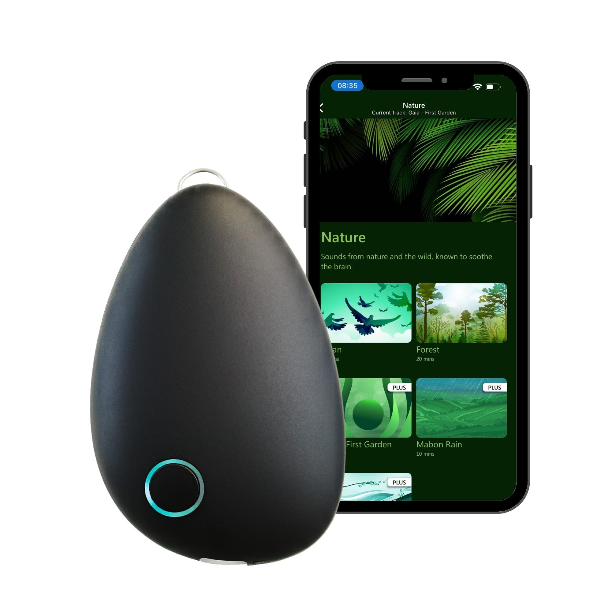 Sensate Relaxation Device - for Immediate Calm and Long Term Stress Resilience - with Patented Infrasonic Resonance Technology (Does not Include Sensate Plus), Black, 1-Pack