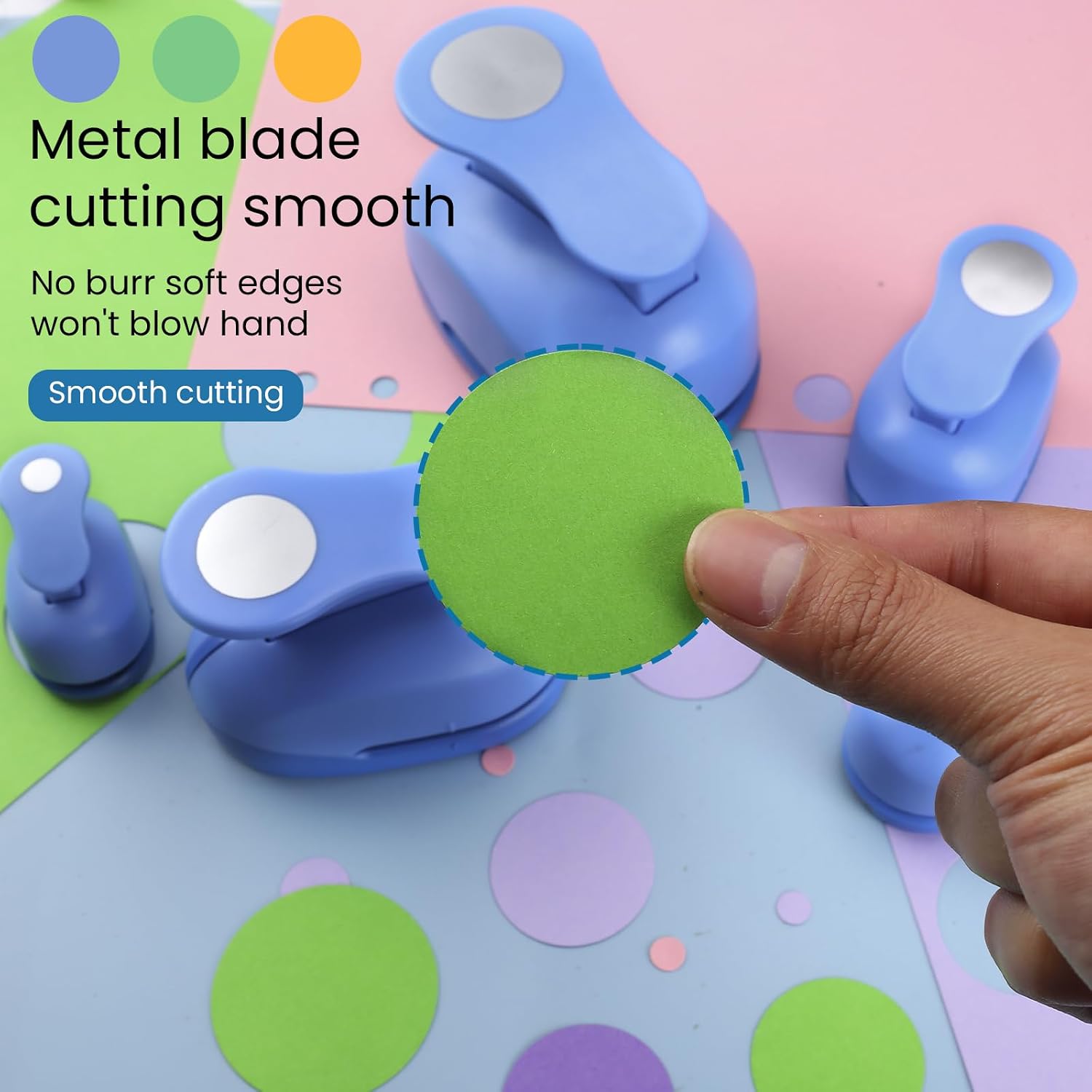 MyArTool 1.5 Inch Circle Paper Punch - Press Down to Punch Out a Clean, Even Circle Every Time - Perfect for Adding Detail to Gift Tags, Greeting Cards, and DIY Party Decorations