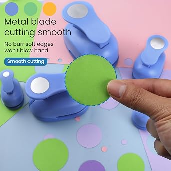 MyArTool 1 Inch Circle Paper Punch - Press Down to Punch Out a Clean, Even Circle Every Time - Perfect for Adding Detail to Gift Tags, Greeting Cards, and DIY Party Decorations