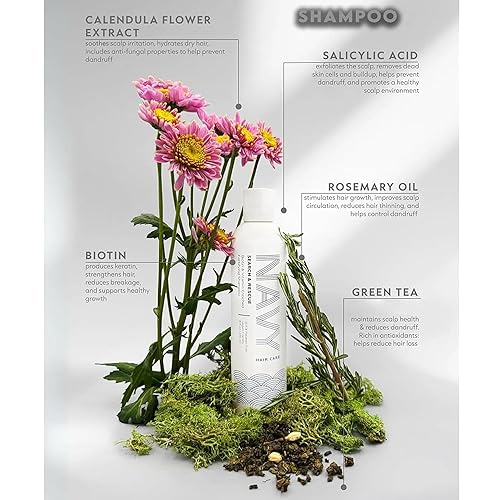 Miniatura 3 de NAVY Hair Care Search and Rescue - Juego de champú y acondicionador | Biotina y aceite de romero enriquecido para el crecimiento del cabello |