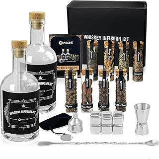 VKDONE Whiskey Infusion Kit, DIY Cocktail Infusion Kit for Adults, Mixology Gifts for Men, Make Your Own Personalized Bour...
