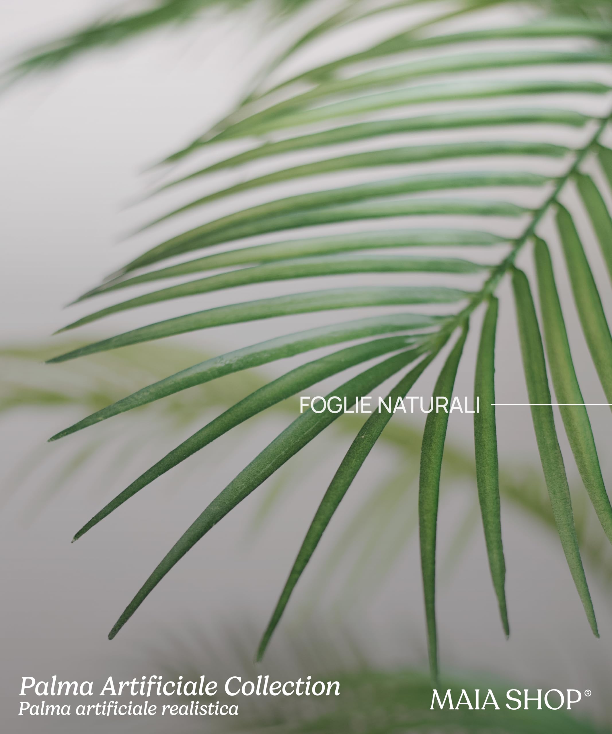 Maia Shop Palma Areca 120 cm - Pianta Artificiale da Interno | Pianta Artificiale Alta con Foglie Realistiche per Casa Soggiorno Ingresso Ufficio - Vaso Nero Incluso