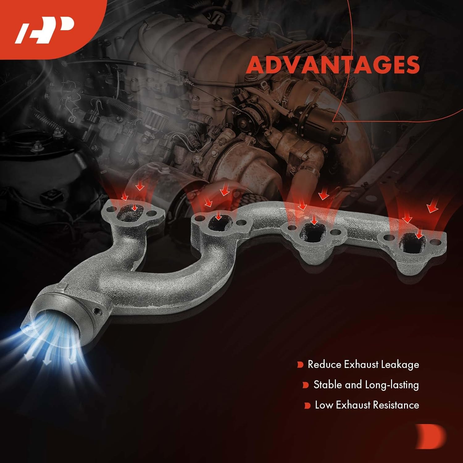 A-Premium Left Side Exhaust Manifold Kit W/Gasket, Bolts [V8 5.0L] Compatible with Ford Explorer & Mercury Mountaineer, 1998 1999 2000 2001