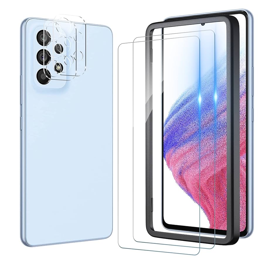 Galaxy - 【訳あり】galaxy a53 本体 （ガラスフィルム＋カバー付） Amazon | Galaxy A53 5G専用 ガラスフィルム 2枚 + レンズ保護
