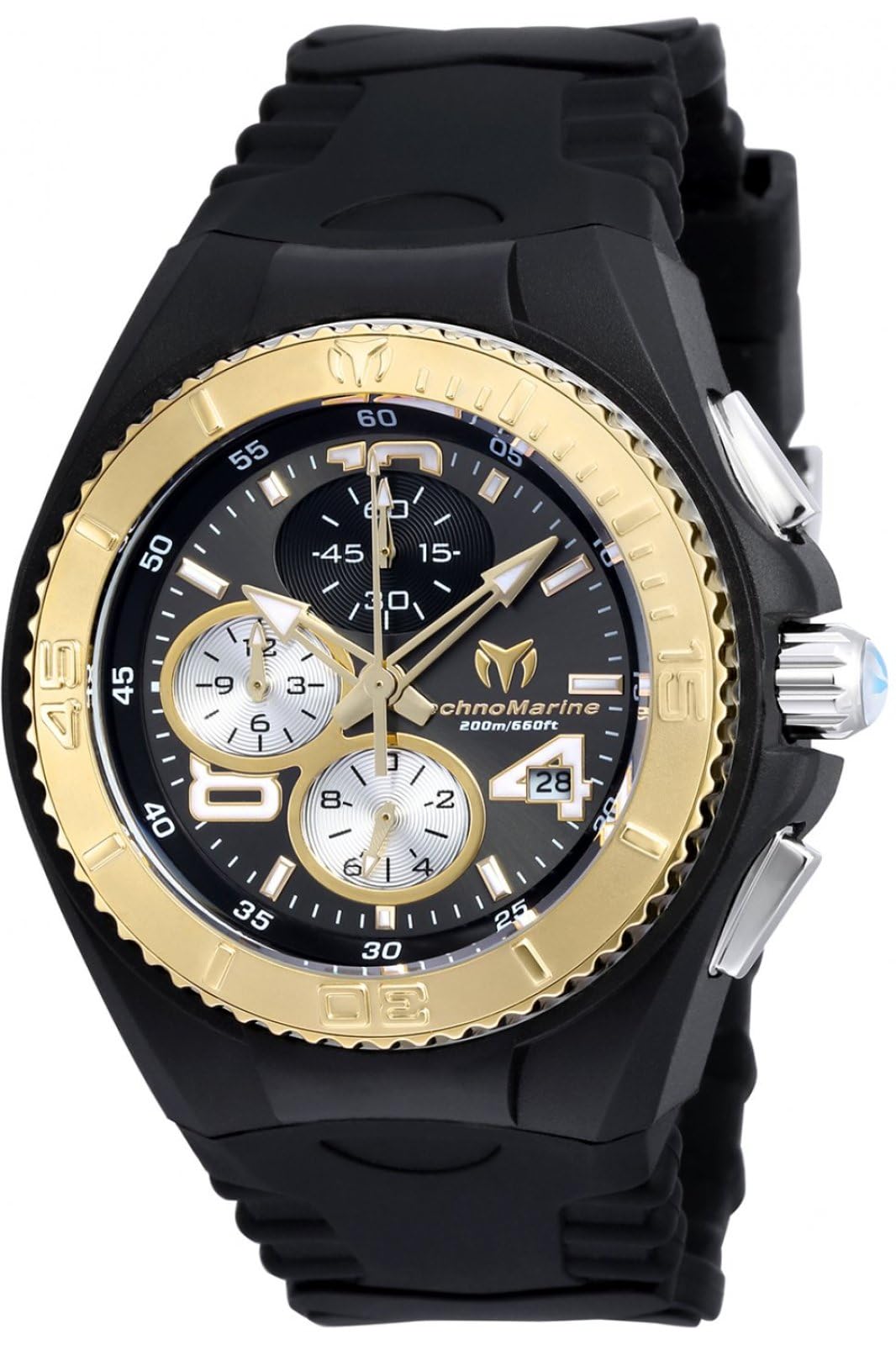 Technomarine Cruise TM-115100 Reloj de Mujer - Movimiento de Cuarzo - Acero Inoxidable con Esfera Negra - 40 mm