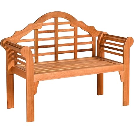RELAX4LIFE Wooden Garden Bench, Foldable Chair Convert to Outdoor Table