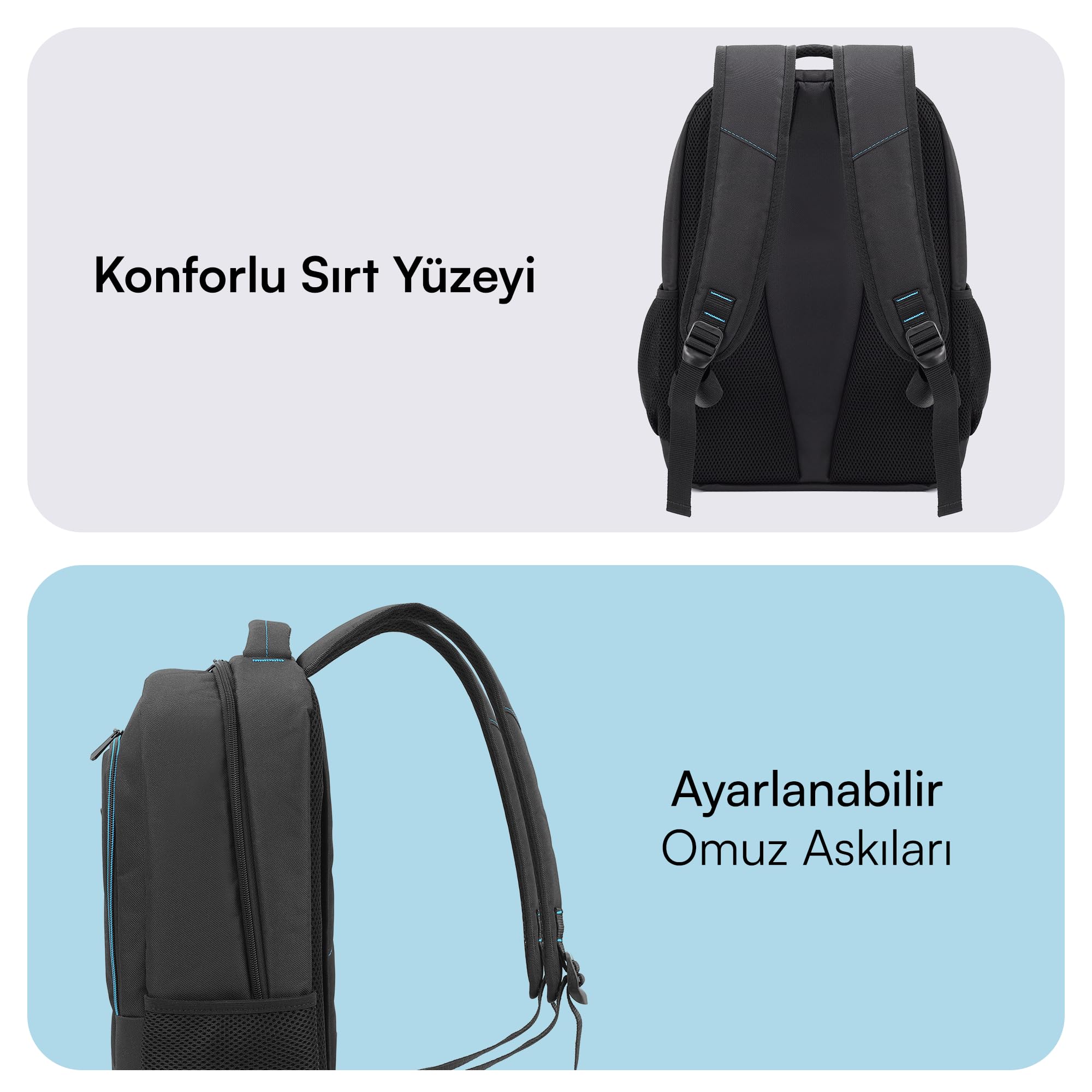 Mack Move MCC-505 Laptop Sırt Çantası, Profesyonel Sırt Çantası, Kadınlar ve Erkekler için Bilgisaya