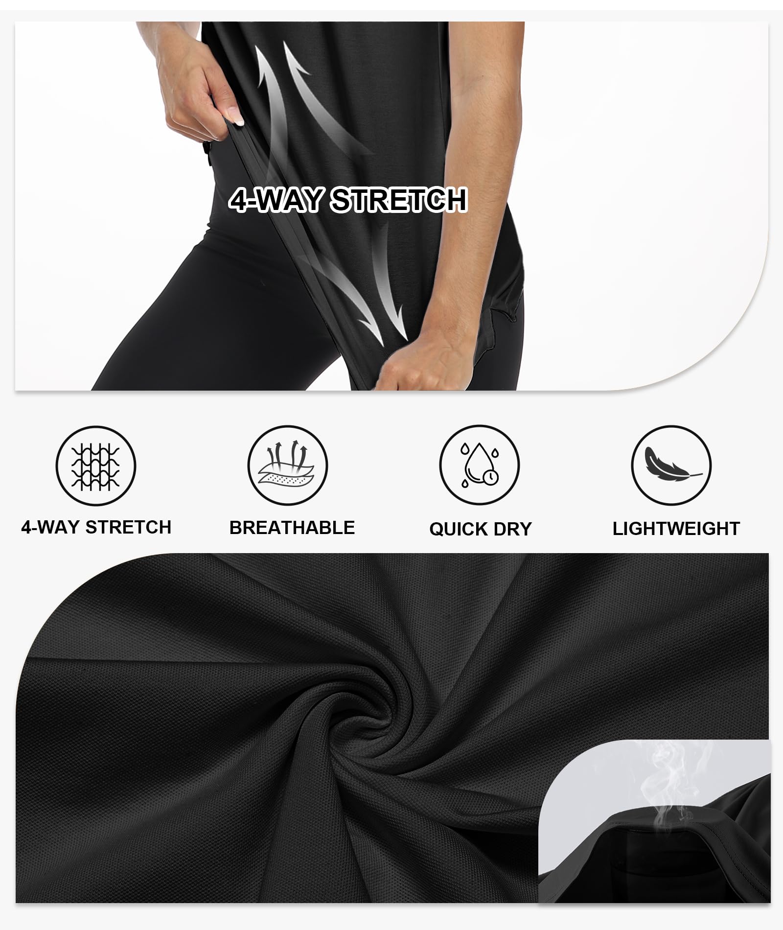 Little Beauty Camisa de golf para mujer, de manga corta, con cuello y cremallera, para entrenamiento, ajuste seco