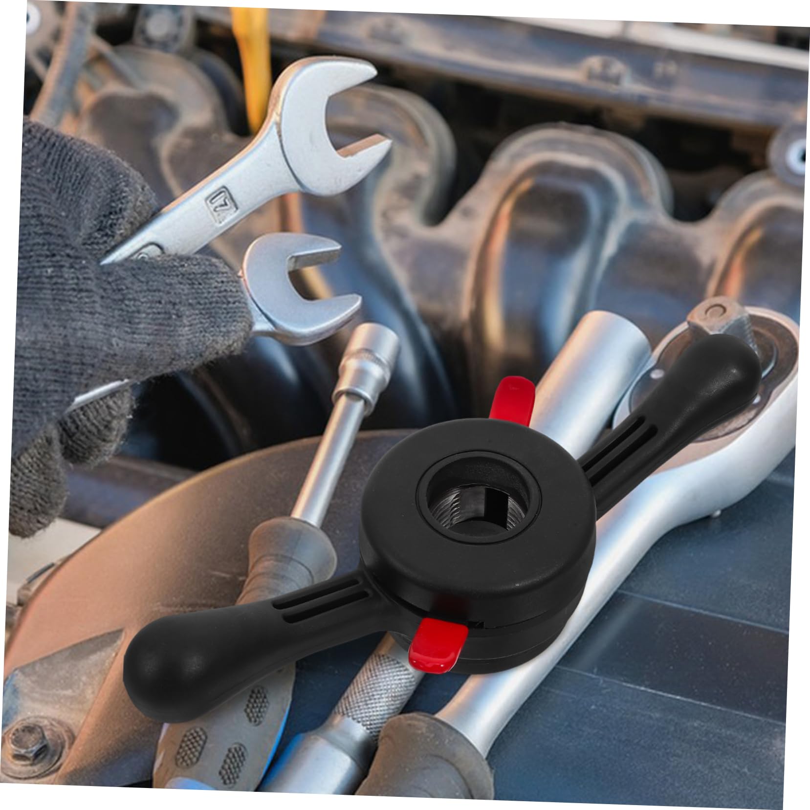 Gatuida Equilibrador de Ruedas de Nylon Negro Liberación Rápida, Tuerca de 38mmx3mm para Cambio y Balanceo de Neumáticos de Coche