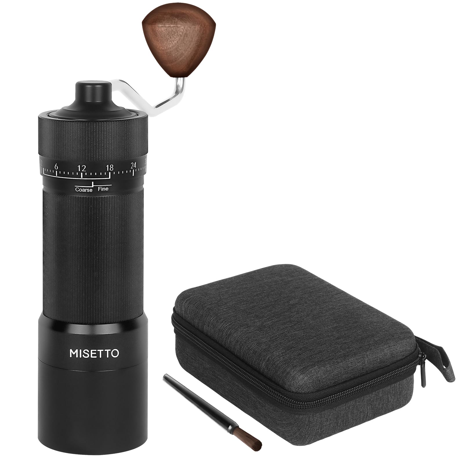 Manual Coffee Grinder with CNC Stainless Steel Conical Burr - External Adjustable Setting,Double Bearing Positioning,French Press Coffee,Pour Over for Hand Grinder Gift
