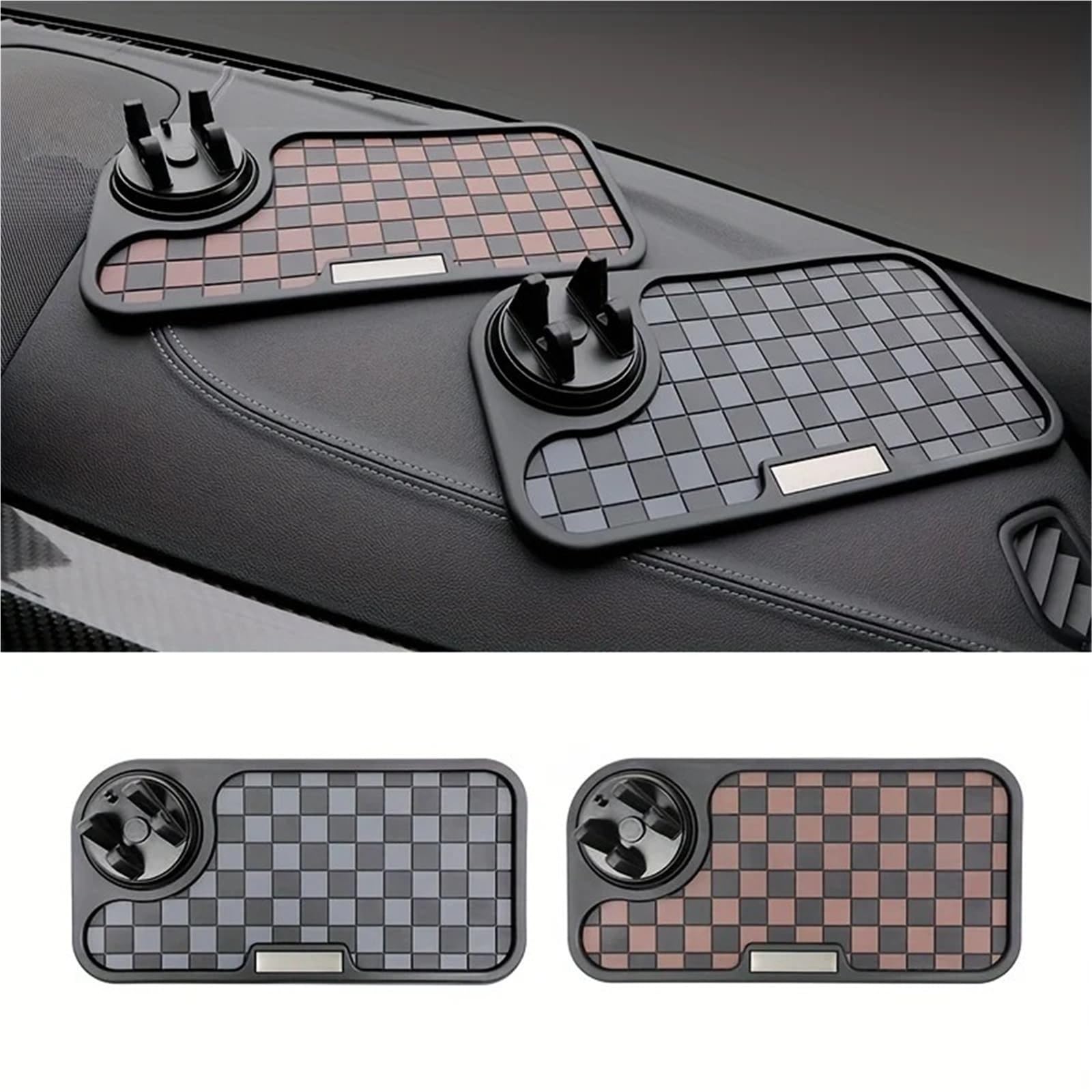 Auto-Anti-Rutsch-Pad, Armaturenbrett, Mittelkonsole, Anti-Rutsch-Matte mit drehbarer Telefonhalterung, PVC-Schlüsselaufbewahrungsmatte Für Auto