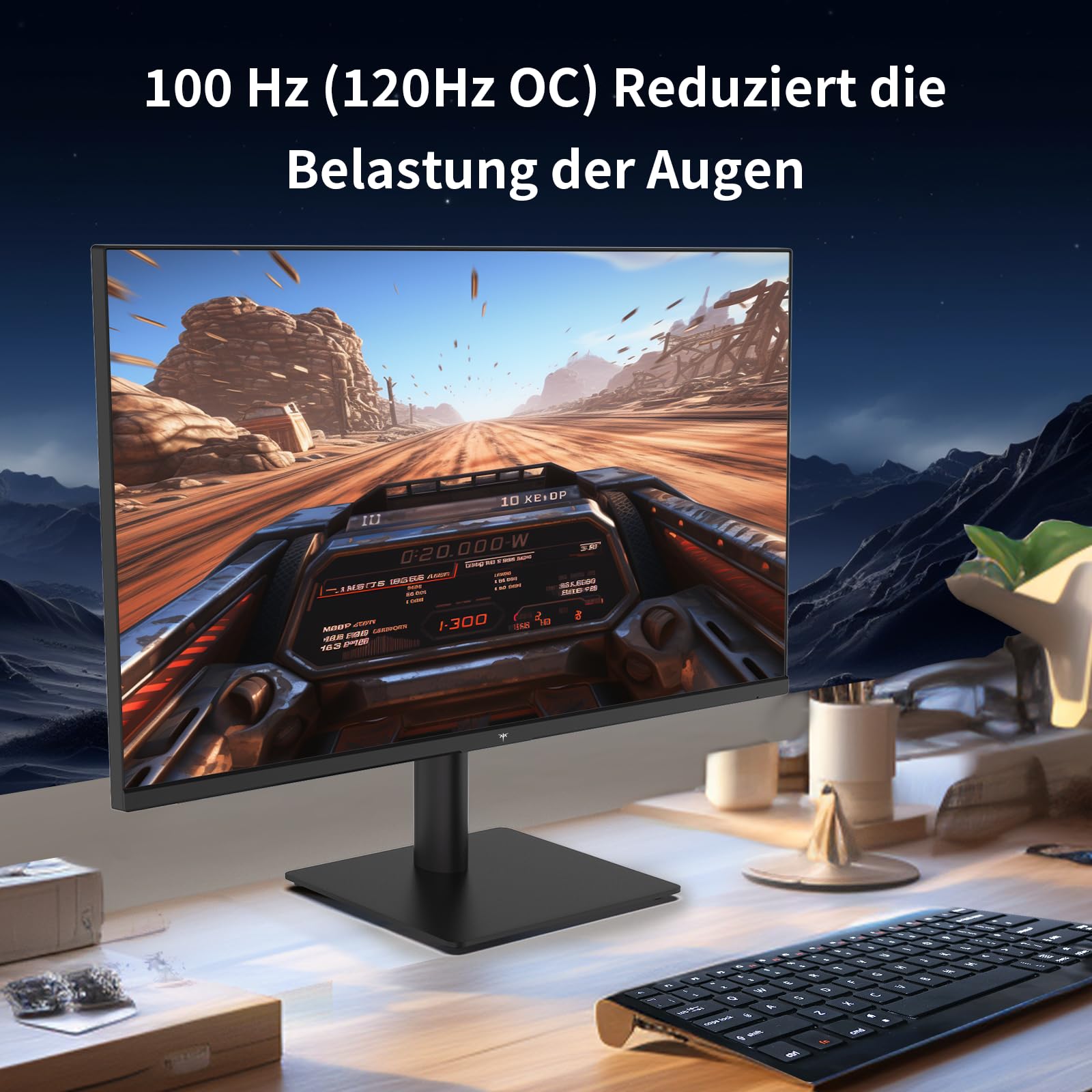KTC 27 Zoll QHD 2K 100Hz IPS Monitor, 96% DCI-P3, 126% sRGB, VESA 75x75mm, 350 cd/m², Adaptive Sync