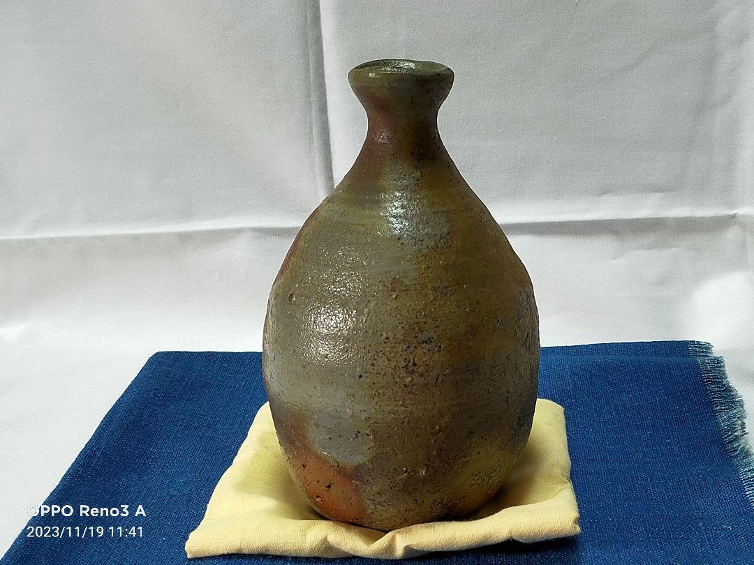 備前焼  金重素山作  窯変徳利 備前焼 金重素山作 窯変徳利