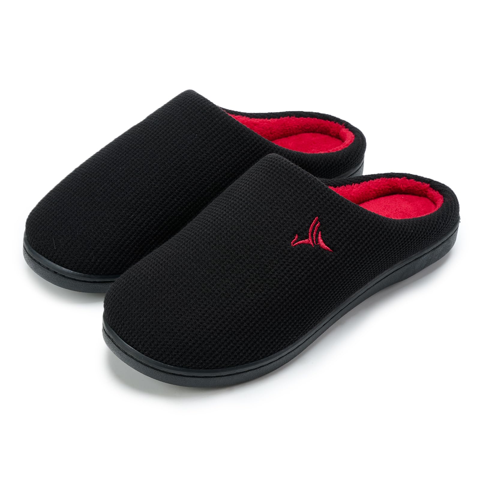 welltree Pantofole uomo donna casa morbido peluche memory foam inverno interno camera da letto caldo cotone scarpe antiscivolo