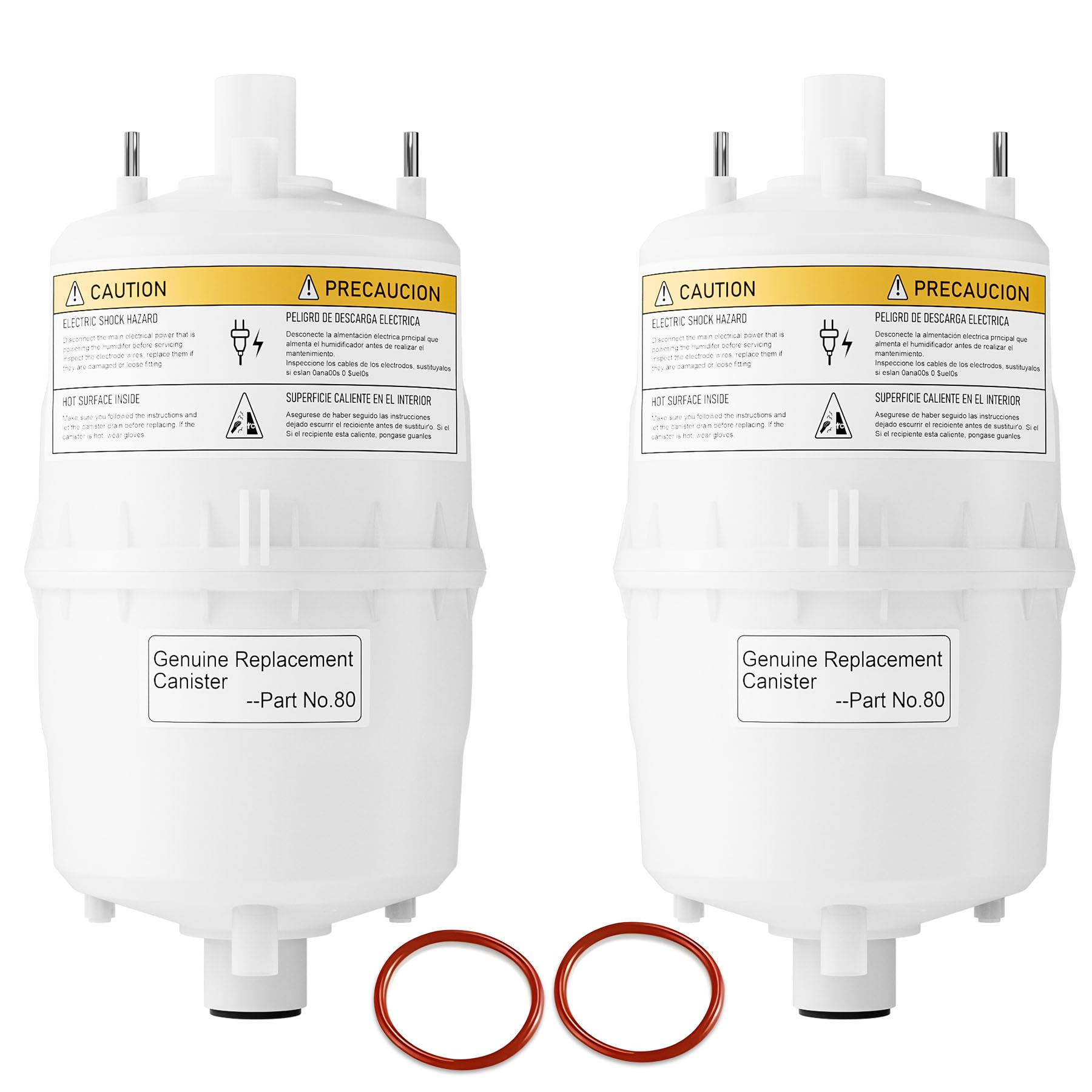 80 Steam Canister Replacement for Steam Humidifier Canister Model 800 & 865 with O-Ring for Leak-Proof Seal (Pack of 2)