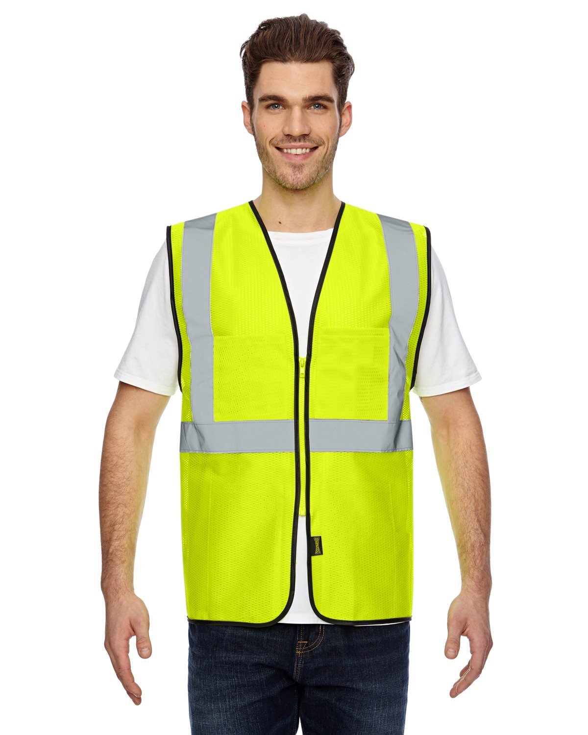 OccuNomix ECO-G-OS/M High Visibility Value Solid Standard Hook & Loop Safety Vest-image-48