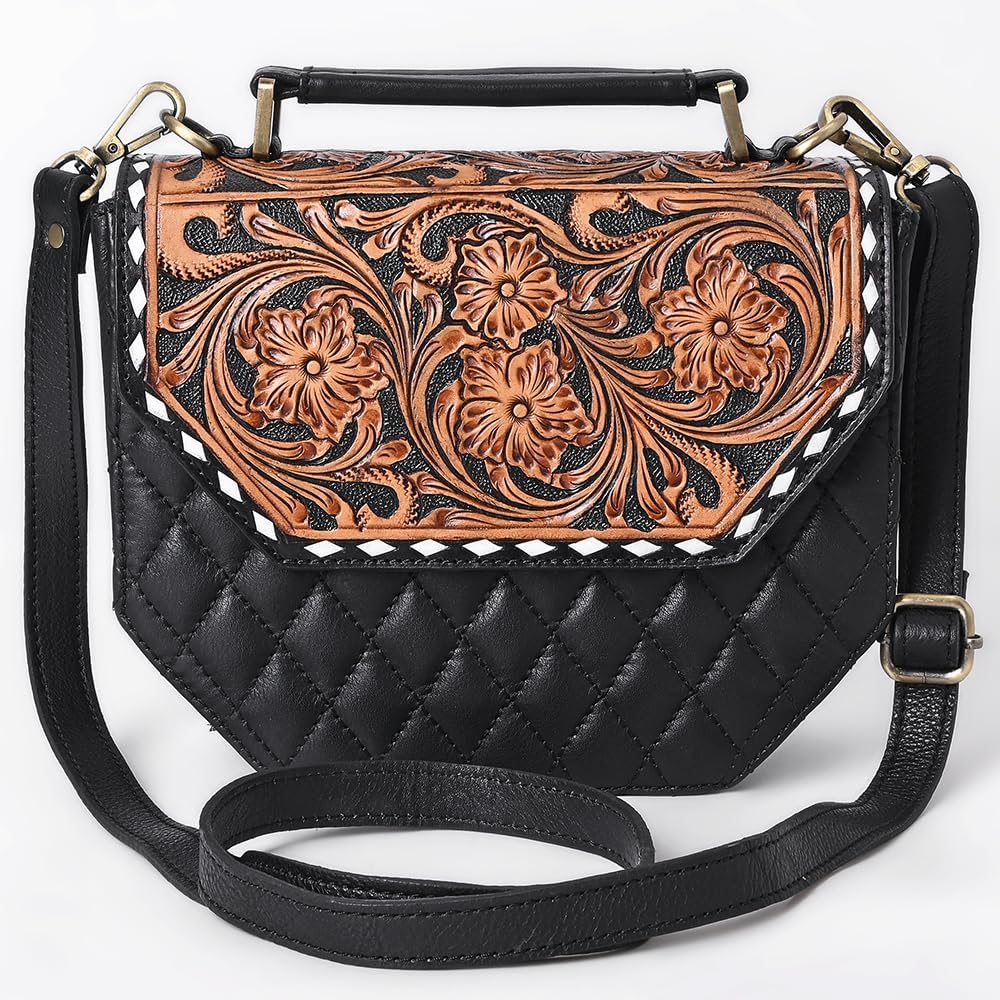 American Darling Clutch Hand Tooled Genuine Leather Women Bag Western Handbag Purse |Crossbody