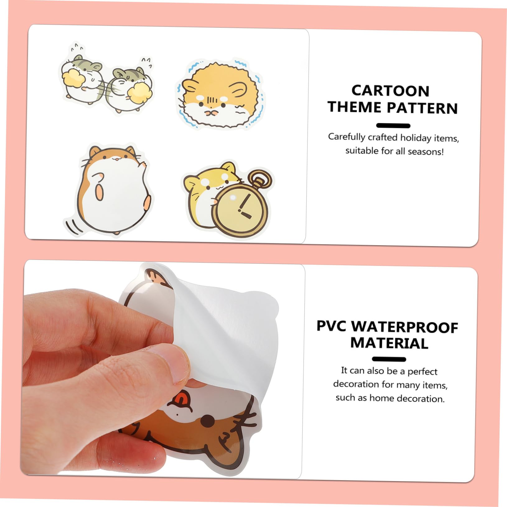 3 set Adesivi Con Animali Simpatici Adesivi Per Planner Scrapbooking Te Per Laptop Te A Cartone Animato Per 200 pezzi*3