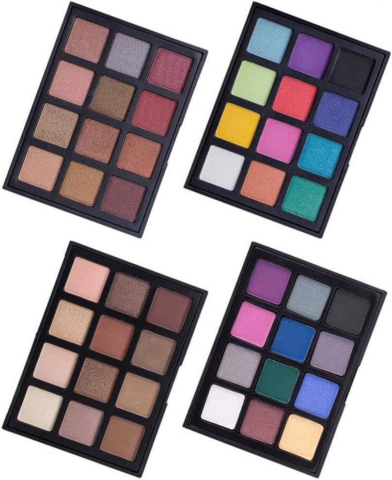 MLM 12 Colors Eyeshadow Palette Matte Shimmer Palette Bold and Bright Collection Rainbow Colors Eye Shadow 3.4unce (color random)