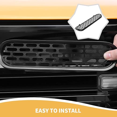 Miniatura 7 de Para insertos de parrilla de malla Bronco, 6 piezas de cubierta protectora de rejilla frontal con clip compatible con accesorios exteriores Ford