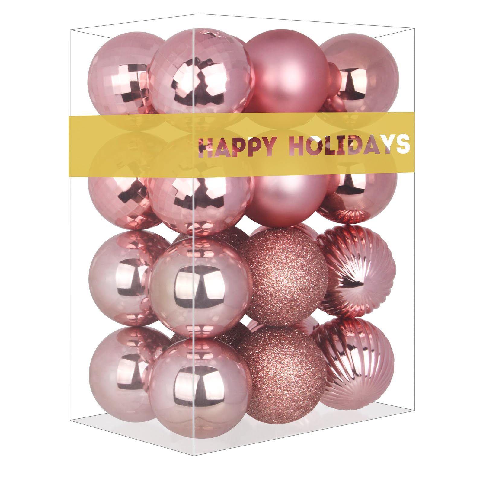 GameXcel Lot de 24 boules de Noël incassables pour sapin de Noël - 8,1 cm