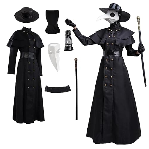 Carnavalife Disfraz de Médico de la Peste para Mujer Adulta, Traje Steampunk para Halloween y Carnaval