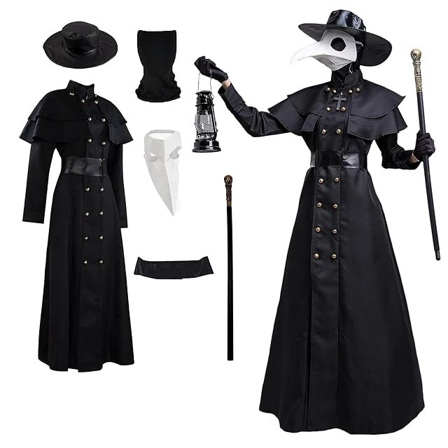 Carnavalife Disfraz de Médico de la Peste para Mujer Adulta, Traje Steampunk para Halloween y Carnaval