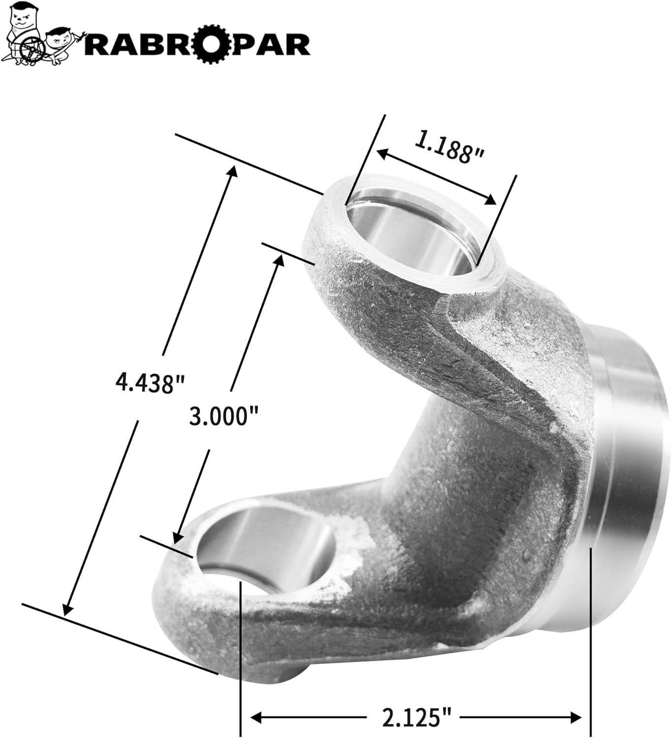 1410 Series Weld Yoke 3-28-97 Tube Yoke Fits 3" x 0.083" Wall Tubing, Compatible with 1410 Series 1.188" x 4.188" U-Joint