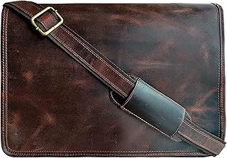 Jaald 45 Cm Tracolla in Pelle Valigetta Borsello Sacchetto del Messaggero Borsone a Spalla per Ufficio Vintage Uomo Borsa del portatile leather Laptop briefcase Messenger bag