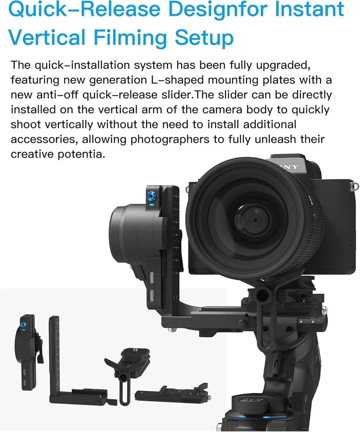 FeiyuTech SCORP 2 Kit Gimbal Stabilizer for DSLR and Mirrorless Camera, Integrated Al Tracking, 3-Axis Camera Stabilizer Fits for Sony Canon Fuji Nikon, 5.5lbs Payload Touch Screen Vertical Shooting