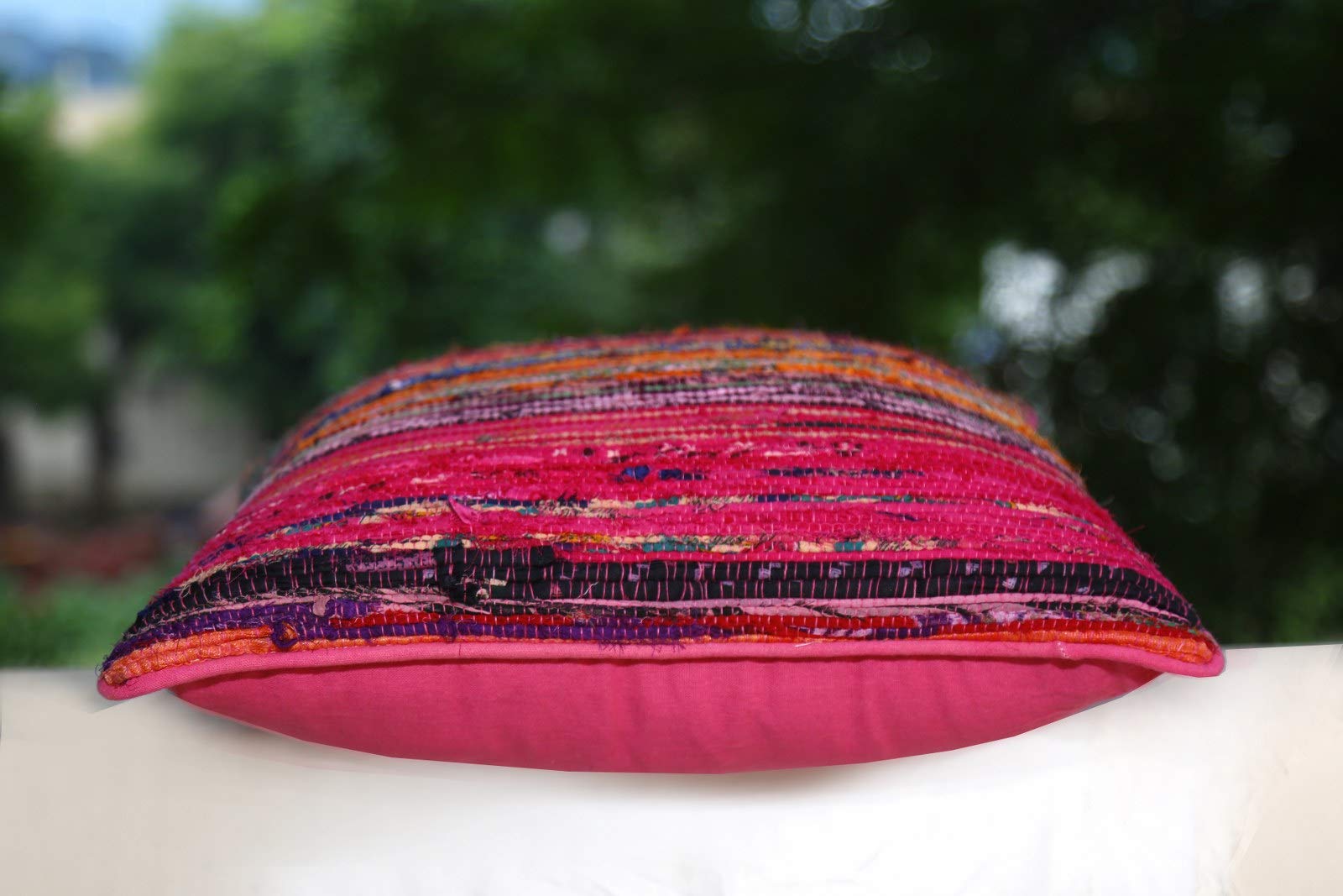 Patchwork Boho cuscini del pavimento bohémien decorativo fodera cuscino, cuscino