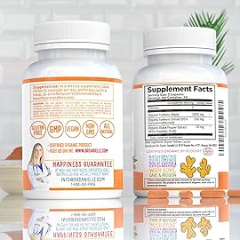 Organic Turmeric Curcumin with Black Pepper Extract 2000mg - High Absorption Ultra Potent Supplement - 95% Curcuminoids - Vegan, Non GMO - 120 Capsules