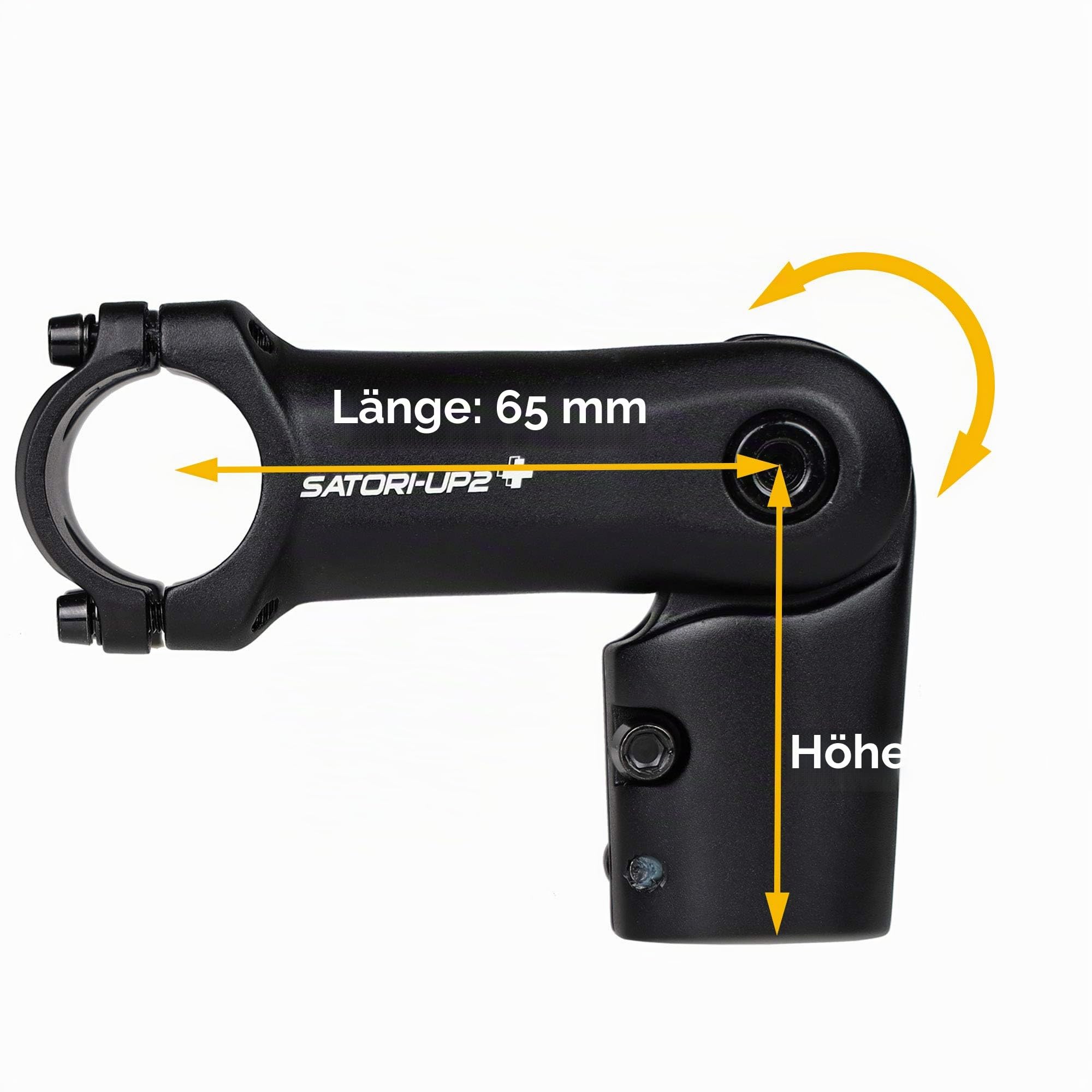 'Satori UP2+ - E Bike - Bicycle Riser Extension Adjustable Handlebar Stem 1-1/8'' x 31.8mm - Great for E Bike Up to 45 km or 28 Miles per Hour - Super Heavy Duty 3D Forged Alloy'