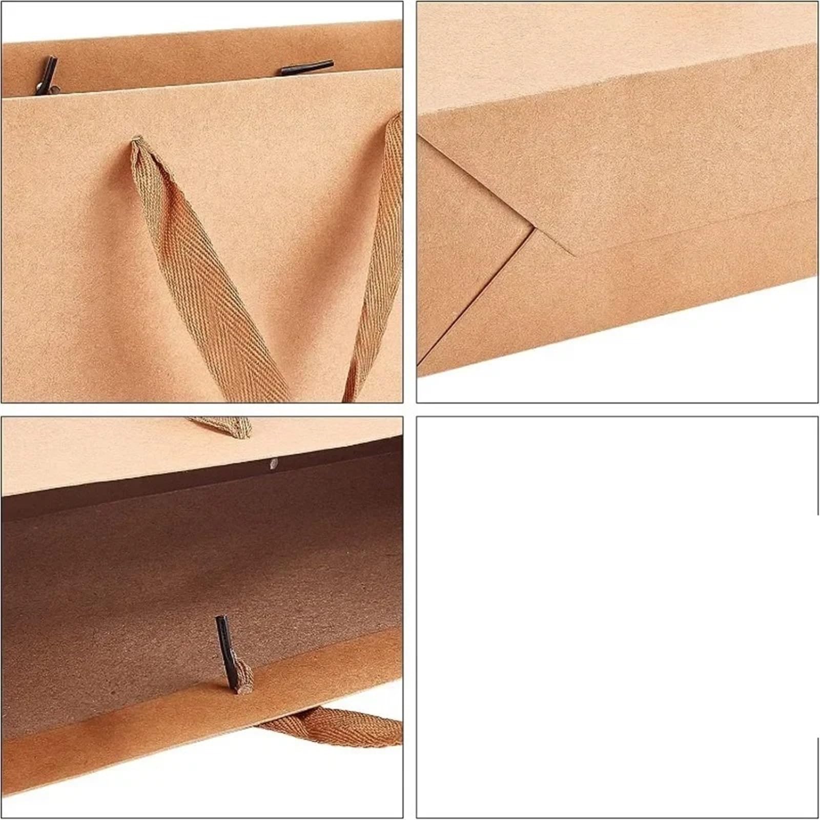 Sacchetti Carta Borse for la spesa in carta Kraft di con manici regalo for feste in(32x28x11.5cm 10pc)
