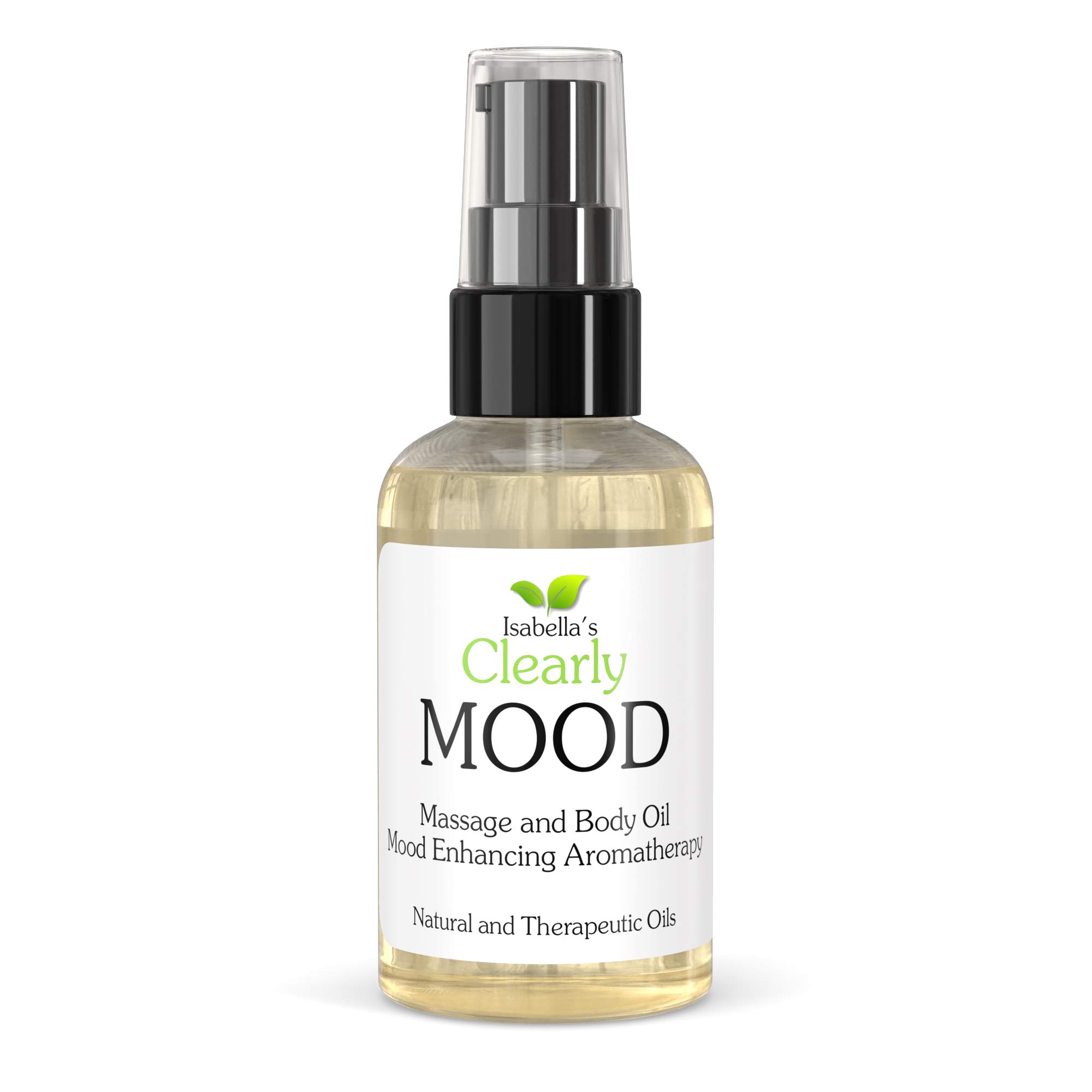 Clearly Mood Aromatherapy Body Oil, Therapeutic Essential Oils with Almond, Rose, Geranium | Natural Massage Oil for Moisturizing, for Couples, Date Night, and Mood Lifting (4 Fl Oz)