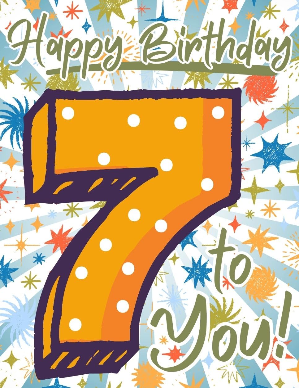 Amazon.com : Greeting Card Happy 7th Birthday To You That's Cool