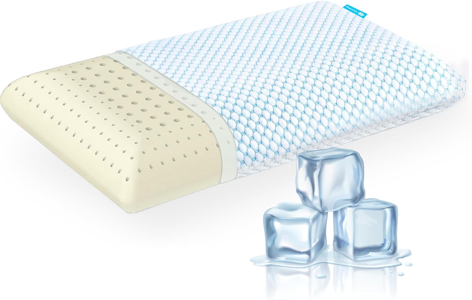 SKYCARE Zenith Standard Memory Foam Pillow – Dual-Sided Design with Cooling Side for Temperature Regulation & Comfort, Hypoallergenic, Anti-Dust Mite, Breathable with Punch Hole Technology